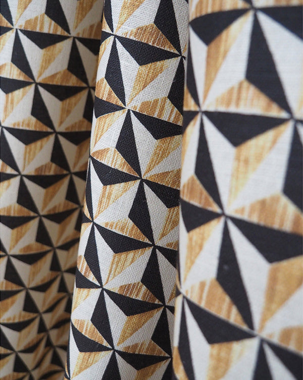 Linen Fabric - Pointes De Diamant - French inc