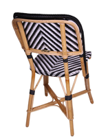 Woven Rattan Fouquet Bistro Chair Chambord S (Black and White)