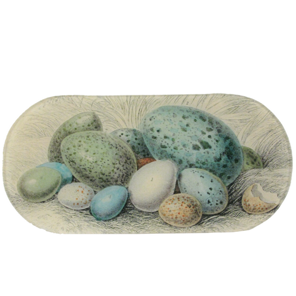 Tray Oblong Blue Eggs 4.5x9.5" - French inc