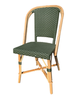 Woven Rattan Fouquet Bistro Chair Satin Tender Green - French inc