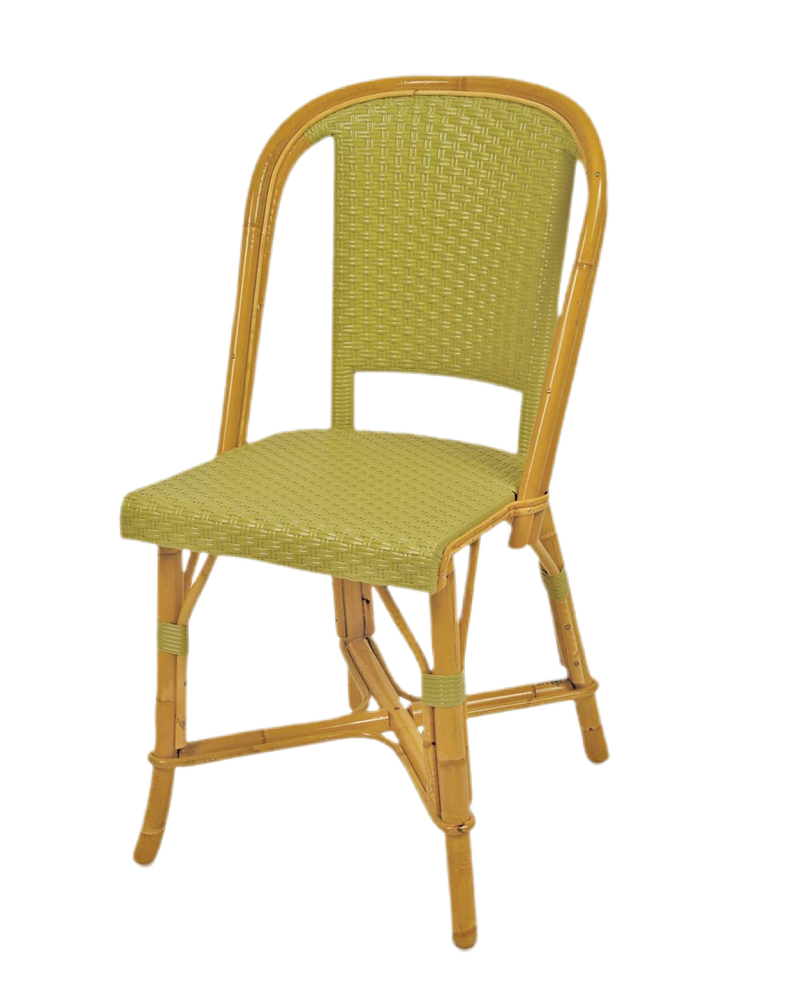 Woven Rattan Fouquet Bistro Chair Bright Mint Green - French inc