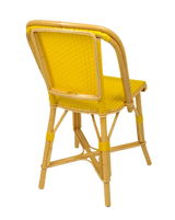 Woven Rattan Fouquet Bistro Chair Satin Bright Yellow - French inc