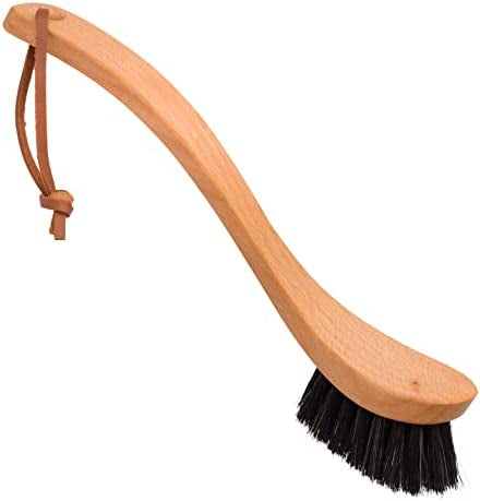 Dish Brush , Dark, Soft, Curved Handle - french.us