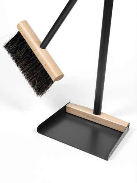 Broom Dustpan Set Standing Black