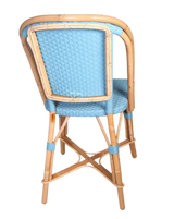 Woven Rattan Fouquet Bistro Chair Bright Sky Blue - French inc
