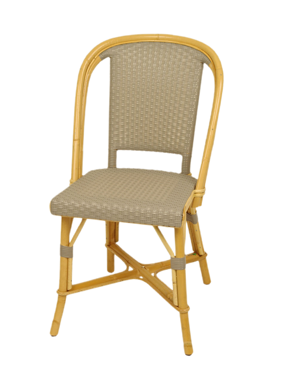 Woven Rattan Fouquet Bistro Chair Satin Taupe– French inc