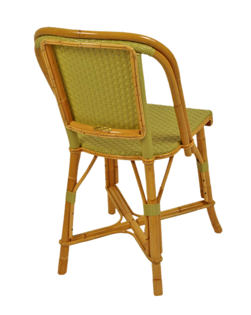 Woven Rattan Fouquet Bistro Chair Bright Mint Green