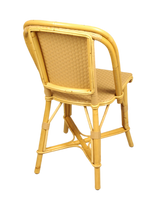 Woven Rattan Fouquet Bistro Chair Satin Peach
