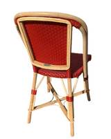 Woven Rattan Fouquet Bistro Chair Bright Red