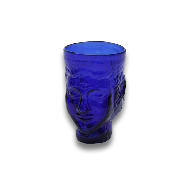 Glass Head / Verre Tete Blue - French inc