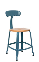 Metal Chair - Natural Wood Seat 45 cm / 18 in