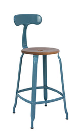 Metal Chair - Caramel Wood Seat 60 cm / 24 in