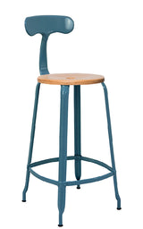 Metal Chair - Natural Wood Seat 75 cm / 30 in