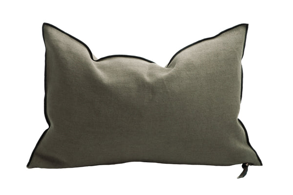 Cushion  - Stone Washed Linen  in Crocodile