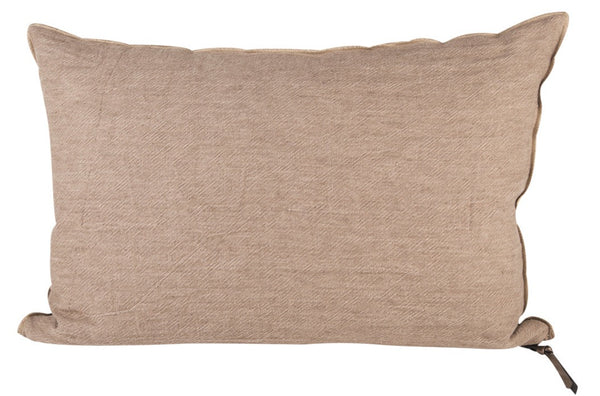 Cushion - Crumpled Linen in Nude/Givré - French inc