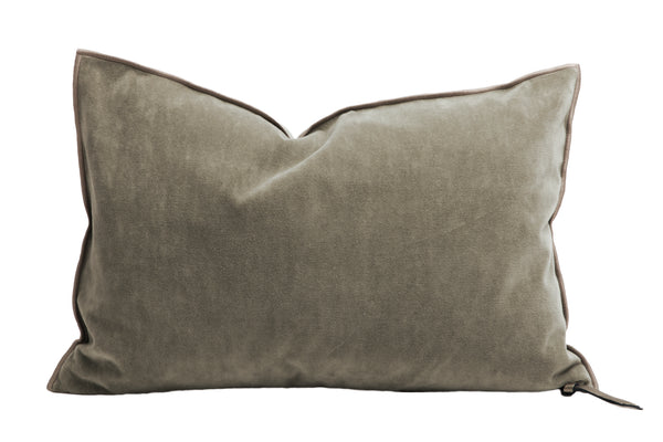 Cushion  - Vintage Velvet in Ecorce