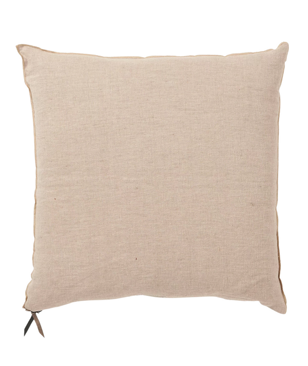 Cushion - Stone Washed Linen in Ciment - french.us