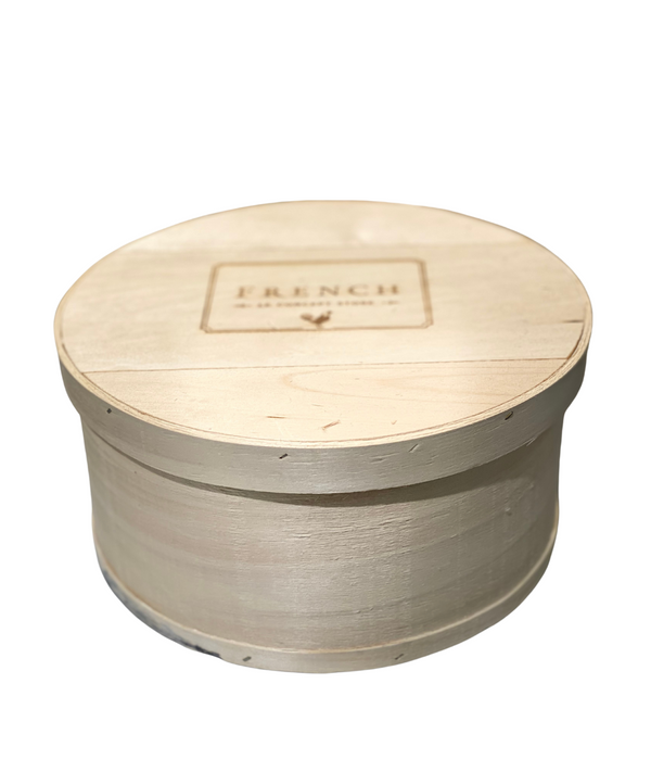 French Box Wooden Round Medium(thin) with Cover - french.us