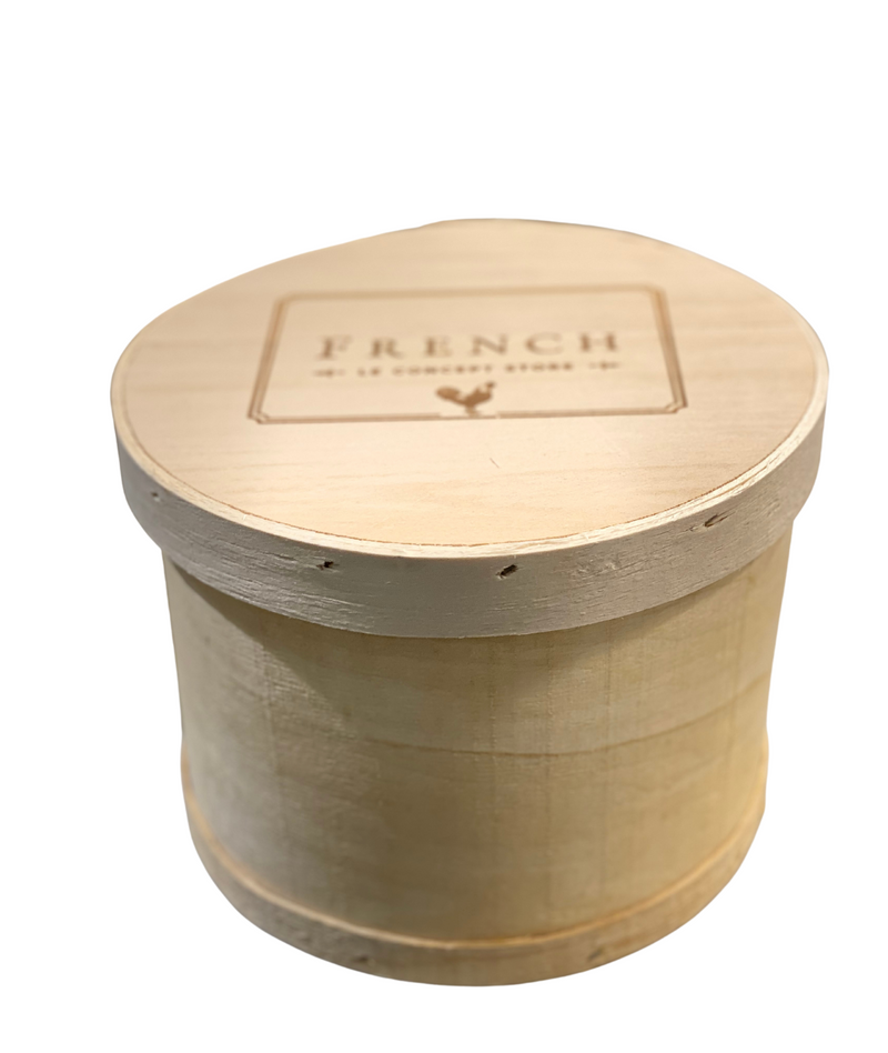 French Box Wooden Round Mini(thick) with Cover - french.us