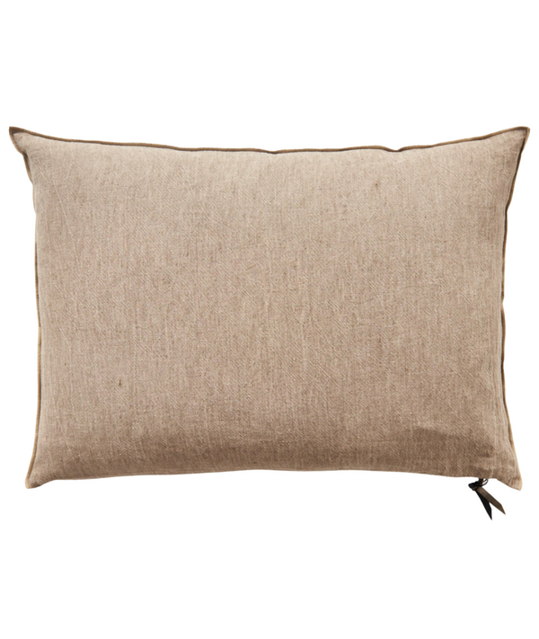 Cushion  - Crumpled Linen in Taupe/Givré - french.us  2