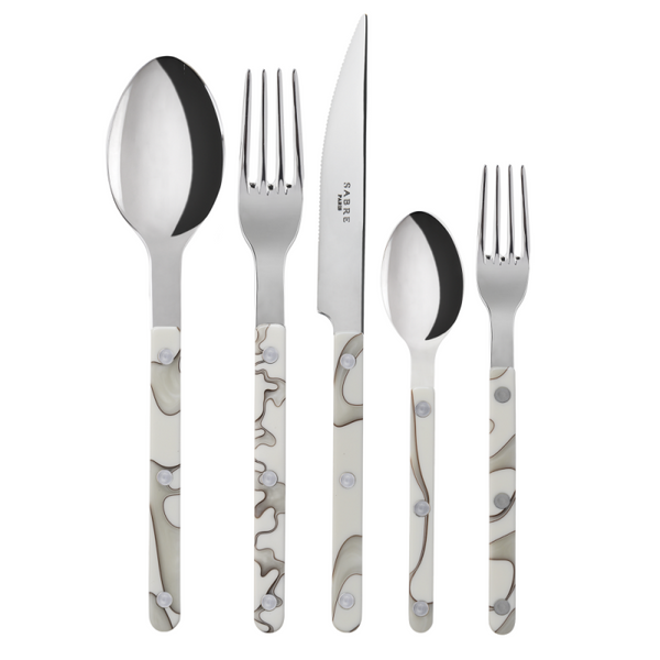 Flatware - Bistro Brilliant Dune Ivory 5pc Place Setting - French inc