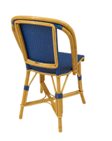 Woven Rattan Fouquet Bistro Chair Blue