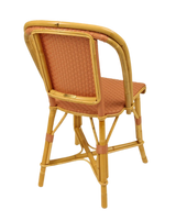 Woven Rattan Fouquet Bistro Chair Bright Old Rose