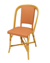 Woven Rattan Fouquet Bistro Chair Bright Old Rose