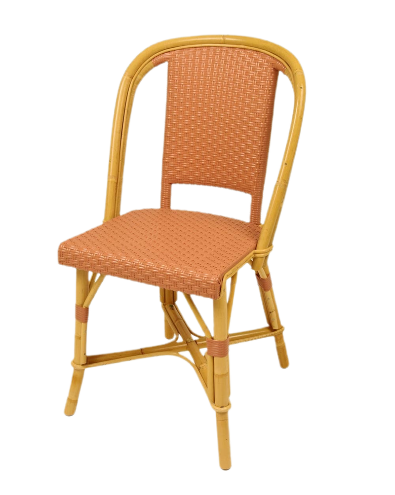 Woven Rattan Fouquet Bistro Chair Bright Old Rose - French inc