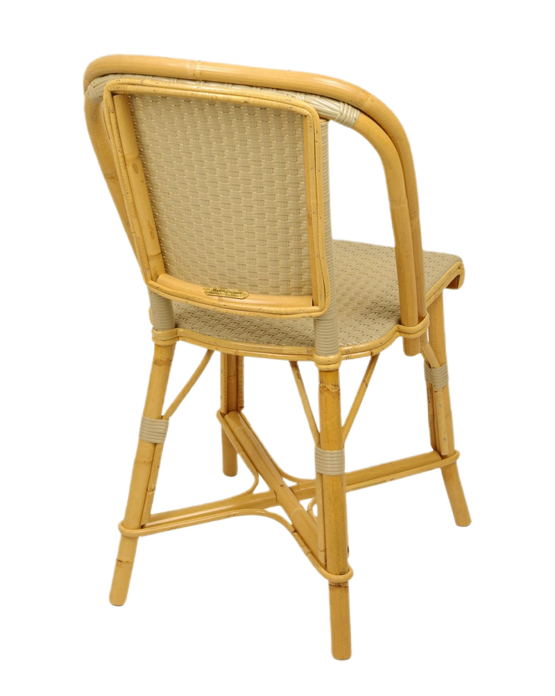 Woven Rattan Fouquet Bistro Chair Satin Tan