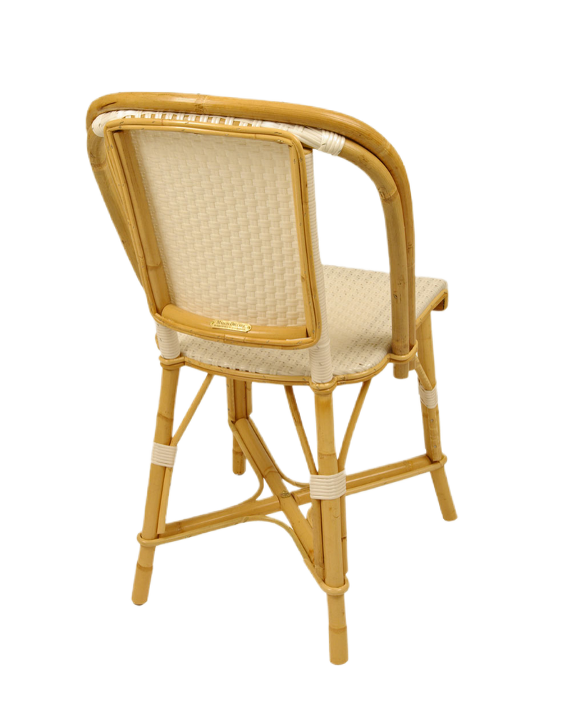 Woven Rattan Fouquet Bistro Chair White
