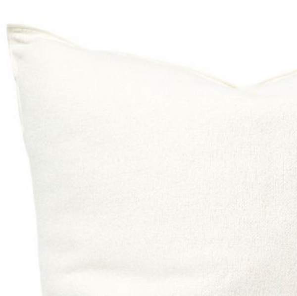 Cushion - Chenile Soft Washed in Off-White 20”x20”
