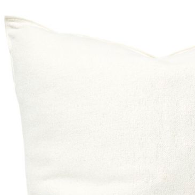 Cushion - Chenile Soft Washed in Off-White 20”x20”