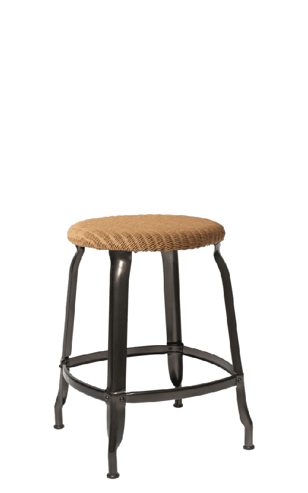 Metal Stool - Loom Seat 45 cm / 18 in - French inc