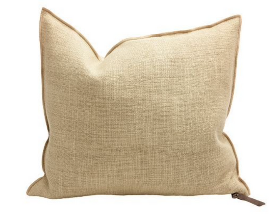 Cushion- Vintage Linen Canvas in Miel 20”x20” - french.us