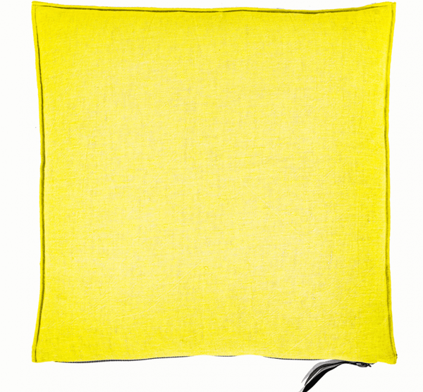 Cushion  - Crumpled Linen in Acide/Givre 20”x20”
