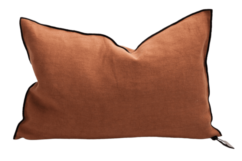 Cushion - Stone Washed Linen in Sienne