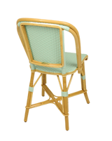Woven Rattan Fouquet Bistro Chair Satin Azur