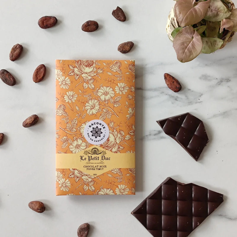 Dark Chocolate Bar 60% Cacao With Timut  Pepper