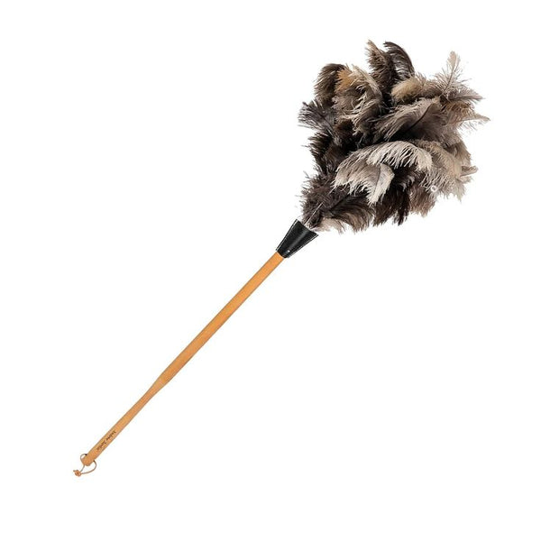 Large Feather Duster With Handle, Leather Loop - french.us