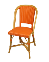 Woven Rattan Fouquet Bistro Chair Bright Mandarin