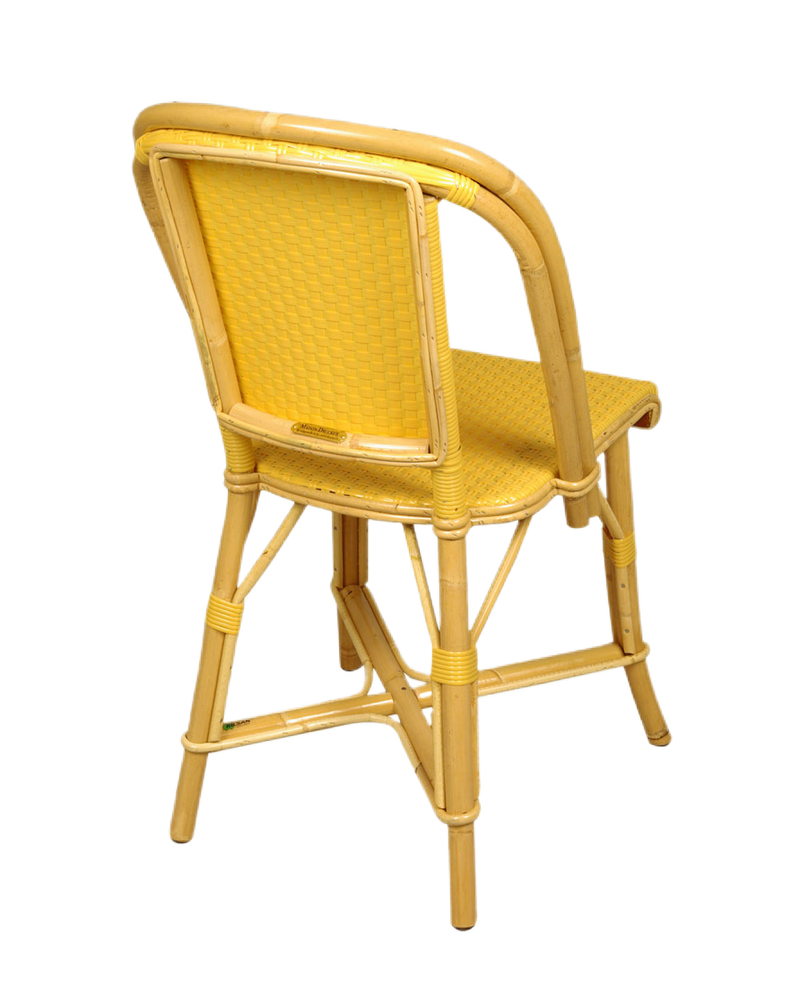 Woven Rattan Fouquet Bistro Chair Satin Cream