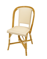 Woven Rattan Fouquet Bistro Chair Satin Taupe