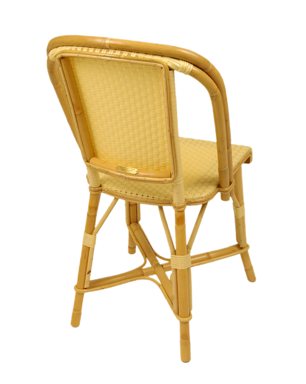 Woven Rattan Fouquet Bistro Chair Satin Ivory - French inc