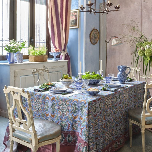 Fiamma Tablecloth, Blue, Rectangular 160 x 320 cm - french.us 2