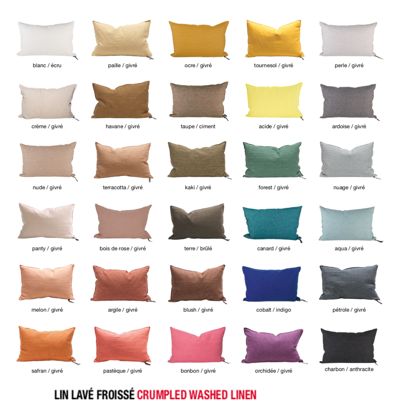 Cushion - Crumpled Linen in Panty/Givré– French inc