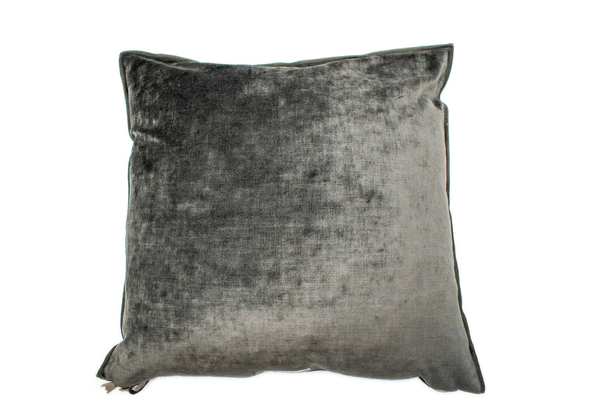 Cushion - Royal Velvet in Charbon 20”x20” - French inc