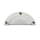 Handle Shell White With Nickel 113x47mm