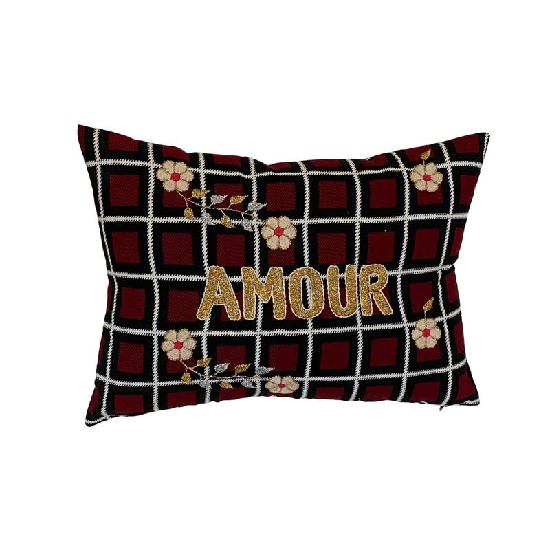 Pillowcase “Amour” - Red and Black Plaid