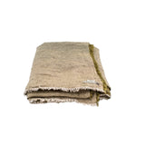 Throw - Vice Versa Crumpled Linen in Kaki  55"x99"